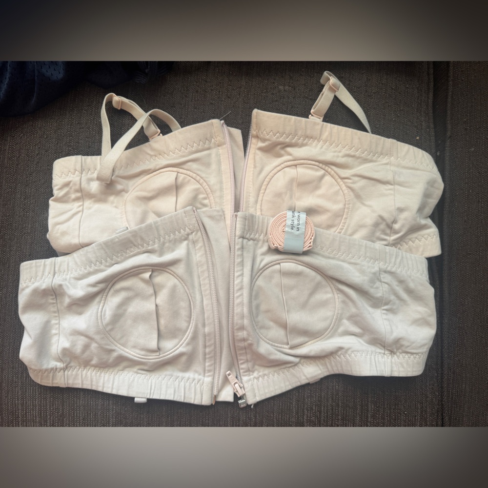 Pumping bras, size adjustable